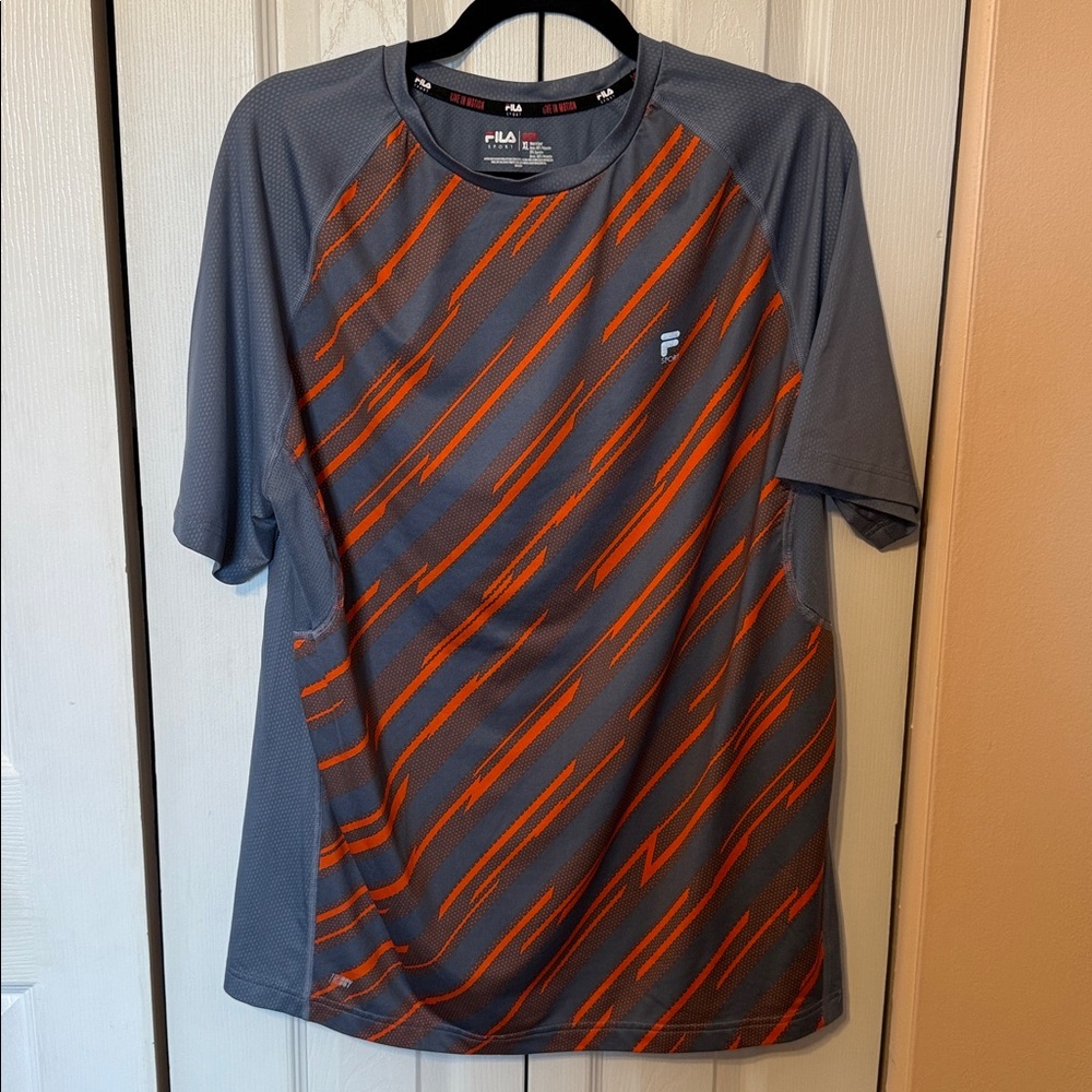 Fila Dynamic Gray and Orange Tee